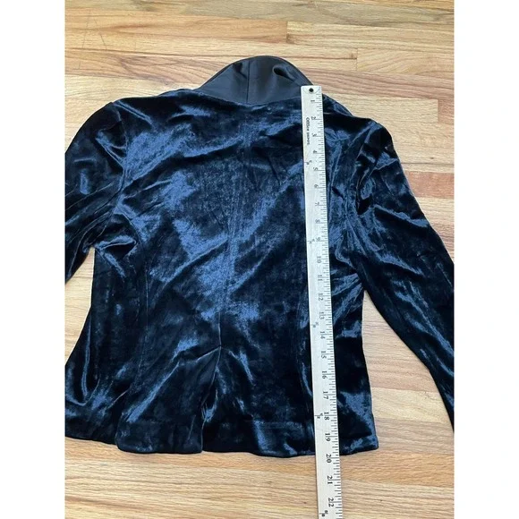 Express Women's S Black Blazer Velvet Rayon Coat Chic Casual Career Business - Picture 3 of 9